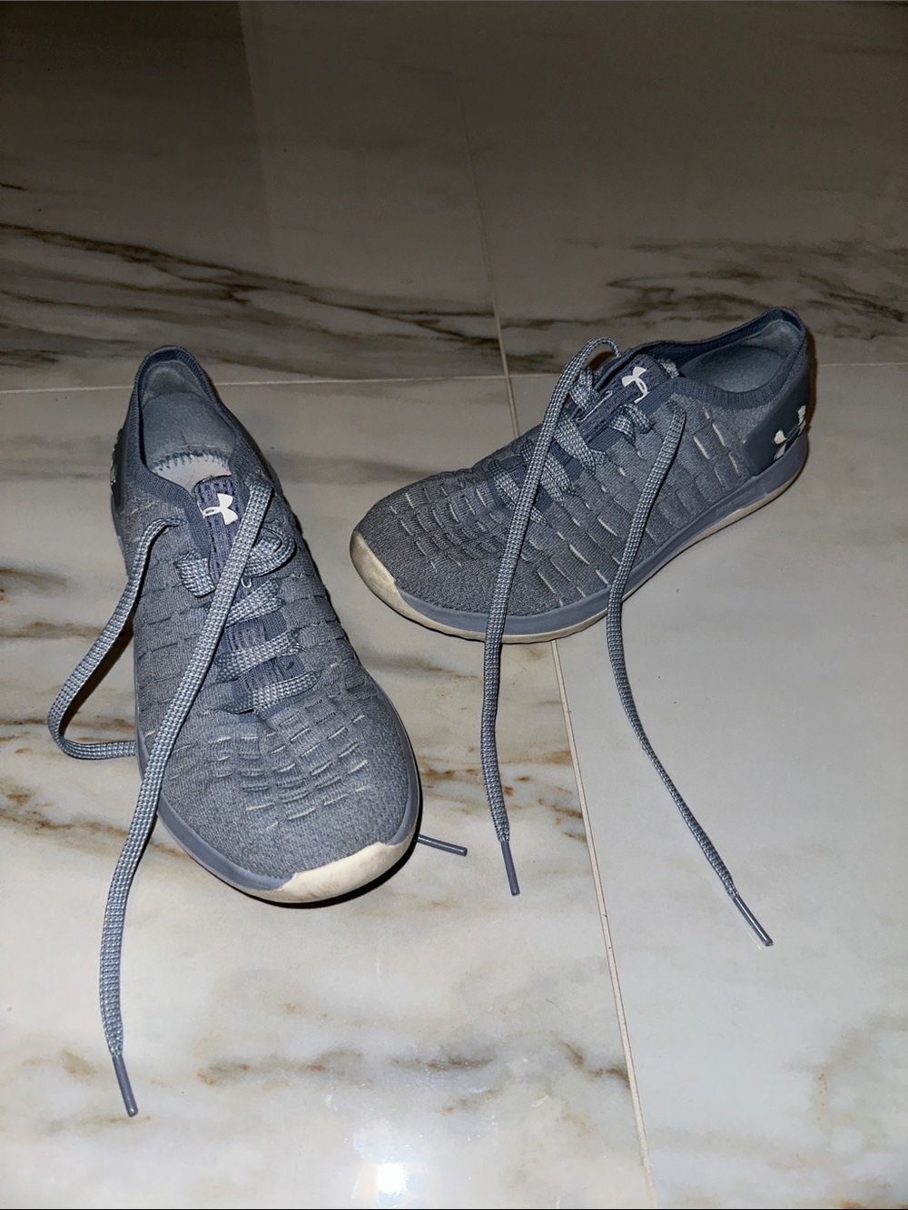 Under Armour Women’s Navy Gray Knit Athletic Sneakers